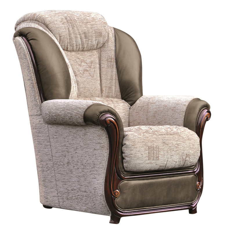 Kissell Faux Leather Armchair, Darkgrey