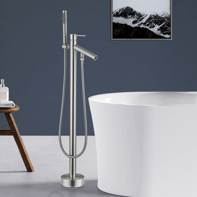 Floor Tub Spout with Diverter