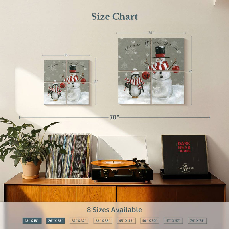 Pingouins de neige Lelend «Let It Snow», H 18 po x l 18 po