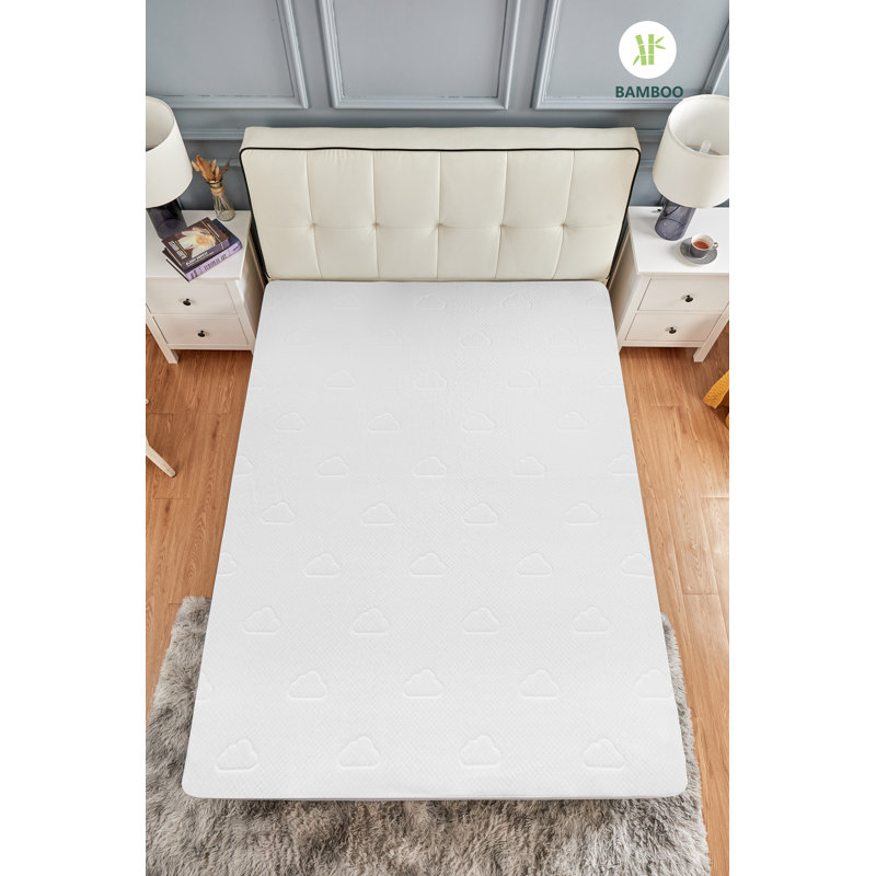 Queen Size White Bamboo Waterproof Mattress Protector