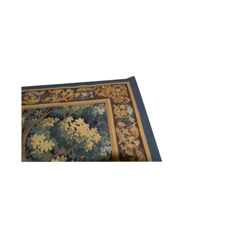 Wool Abstract Area Rug in Green