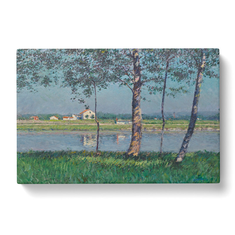 The River Seine by Gustave Caillebotte - Wrapped Canvas Painting, 50cm H x 76cm W x 3cm D