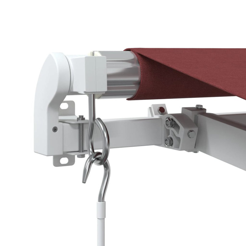 Manual Retractable Awning, Solid Colour, Burgundy, 500cm H x 300cm W