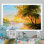«Sunset On River Landscape», reproduction sur toile flottante
