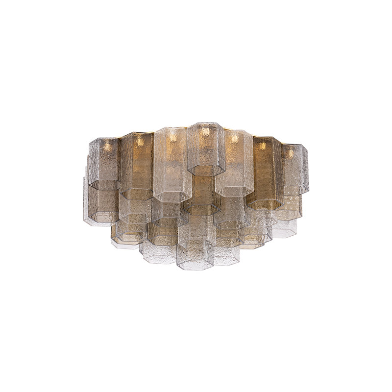 Helsinki Semi Flush in Vintage Gold Leaf