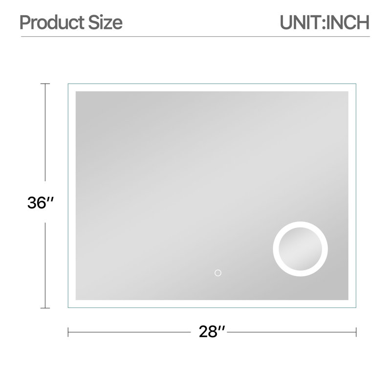Venuti Metal Flat Wall Mirror
