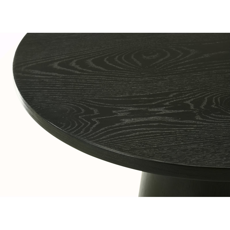 Console ronde noire l 20 po Jasper