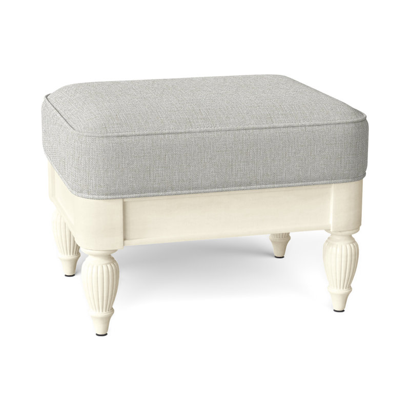 Grand View Ottoman, Gray Sugar Performance; 0863-84, Black Finish