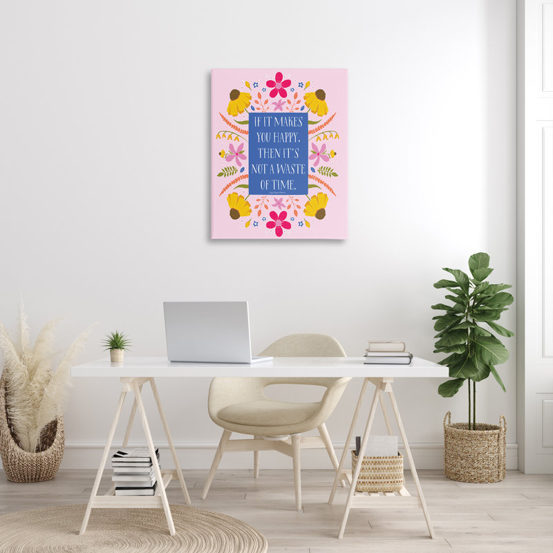 Art floral sur toile Floral Makes You Happy par Glad You'Re Here Co., H 40 po x l 30 po
