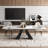 Dining Table Set With 94.5” Extendable Sintered Stone Table And 8 Faux Leather Chairs-1910879857-1910879858