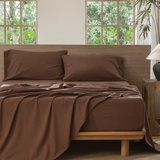 100% Washed Cotton Sheet Set Extra Deep Pocket Linen Like Textured