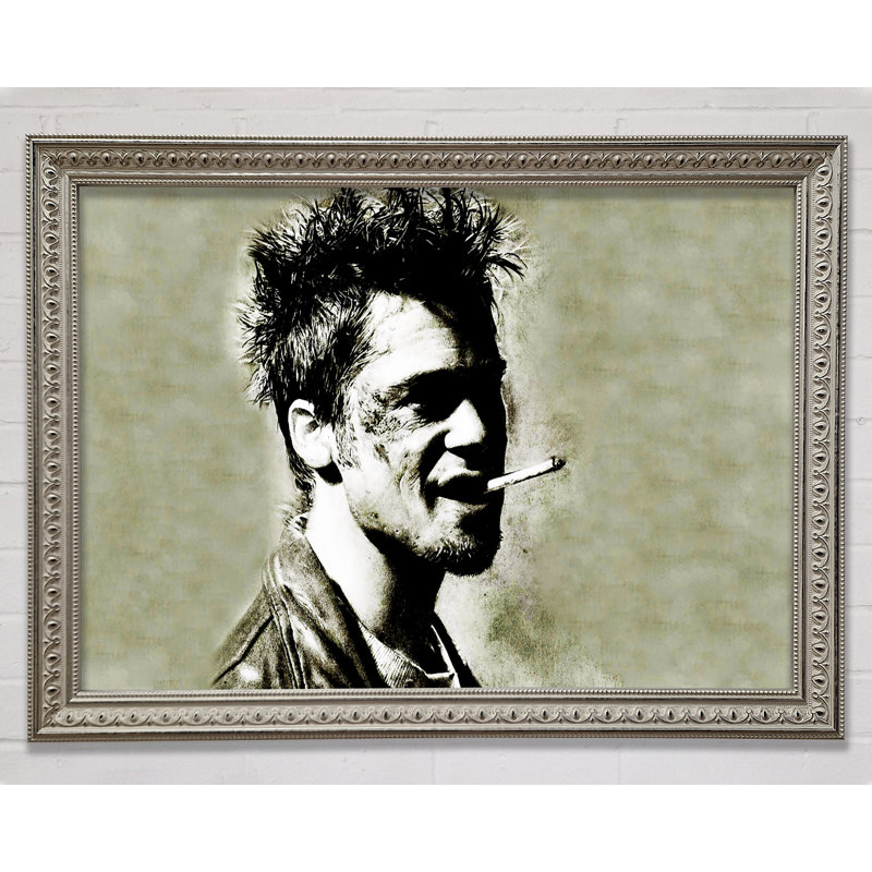 Tyler Durden Brad Pitt - Single Picture Frame Print, 59.7cm H x 84.1cm W