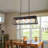 Ayling 5-Light 38" W Vintage Industrial Island Linear Chandelier with Rectangle Light Shade for Kitchen Island Dining Room-97780875