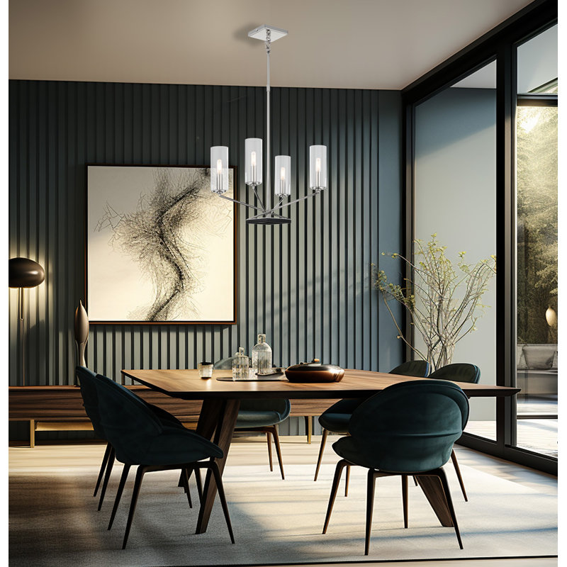 Gibsonton 4 - Light Dimmable Geometric Chandelier