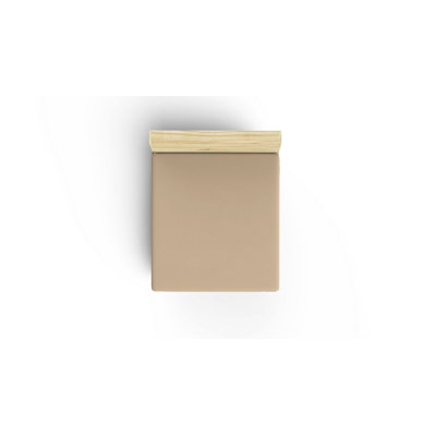 Premium 100% Cotton Fitted Sheet for Single Beds, Beige, 35.4 x 74.8 + 11.8 inches | Soft and Breathable, 155 Thread Count | Machine Washable at 86°F | Perfect for Cozy Bedrooms and Comfortable Sleep