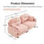 Chenille rose haut de gamme modulaire avec une conception ergonomique, une base en bois de qualité et diverses formes de combinaison pour la vie à la maison Élégant dans le matériau, installation facile