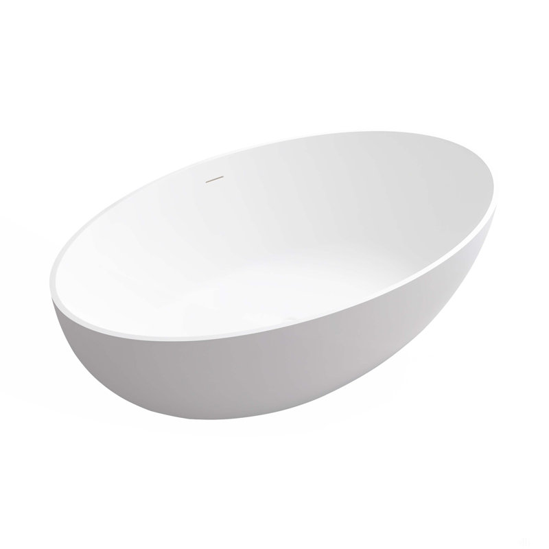 67" Premium Solid Surface Deep Soaking Bathtub