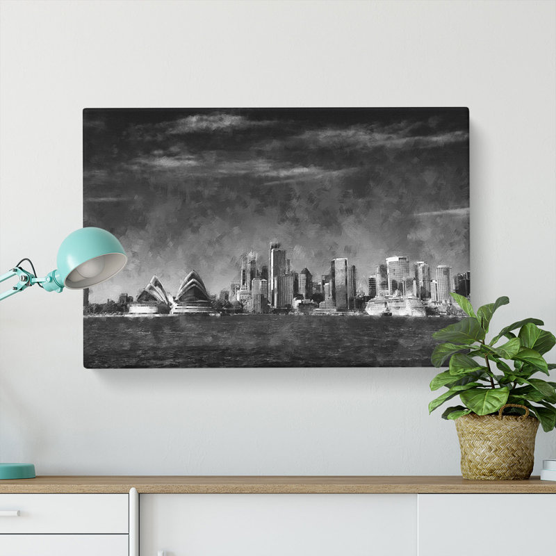 Sydney Australia Skyline - Wrapped Canvas, 40cm H x 60cm W x 3cm D