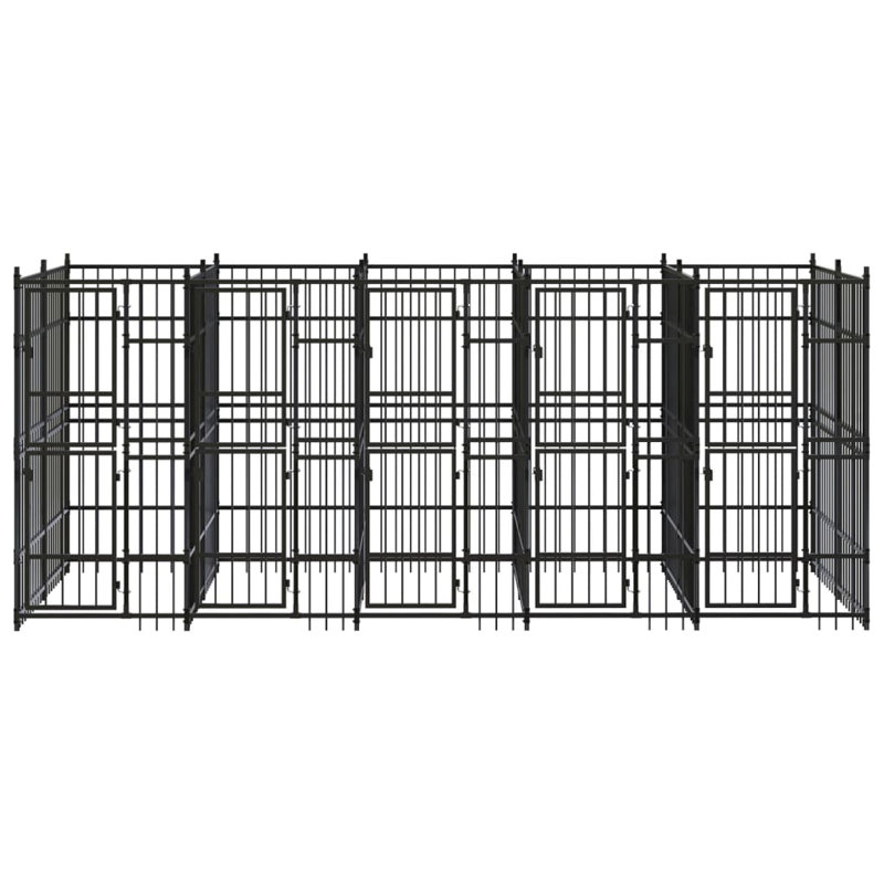 Chenil d'extérieur pour chien VidaXL, 189 po x 75,6 po x 78,7 po