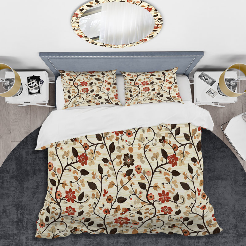 Ensemble de housse de couette transitionnelle brun et beige, Housse de couette très grand et 2 très grandes t