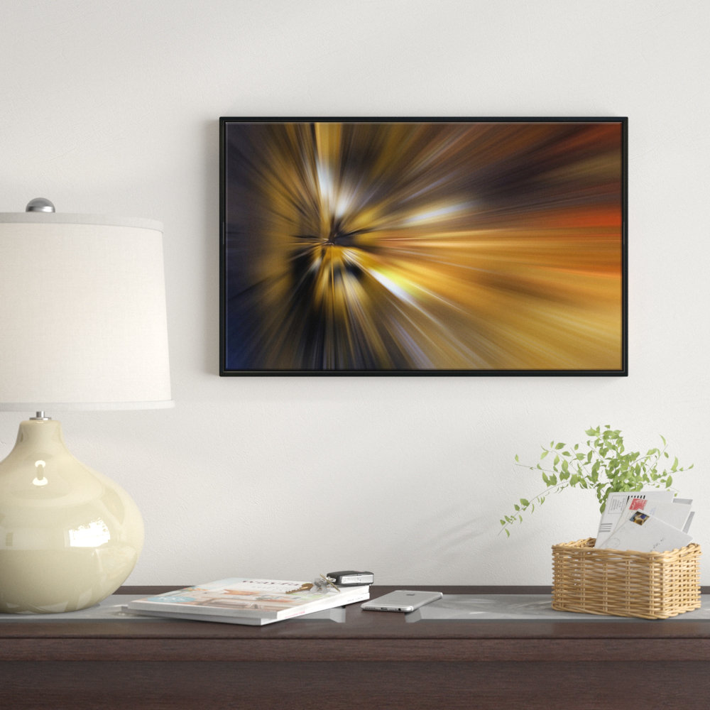 East Urban Home 'Glowing Brown Focus Light' Framed Graphic Art Print on ...