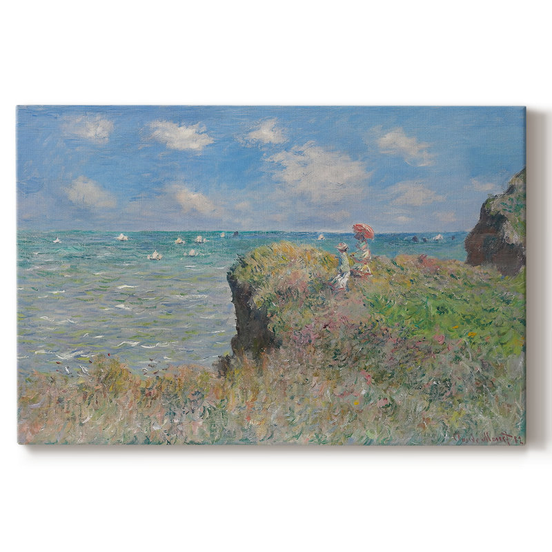 Cliff Walk at Pourville-Claude Monet-Gallery Wrapped Canvas-1882, 24 x 36
