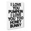 Pumpkin and Honey Bunny - Wrapped Canvas-64075503