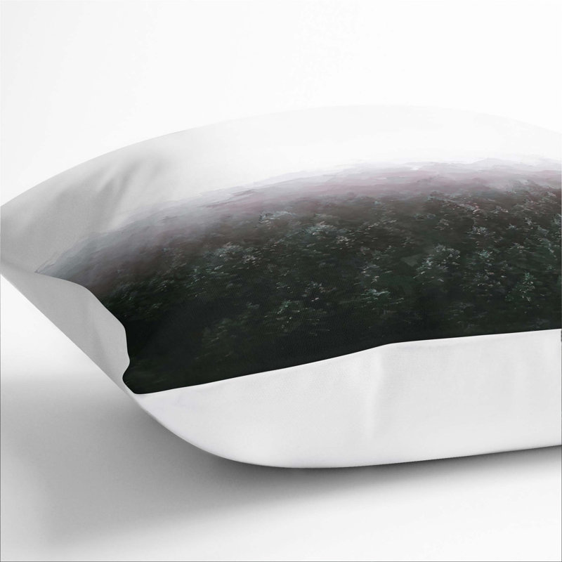 Winter Forest in Germany Cushion with Filling, 40cm H x 40cm W x 15cm D, White