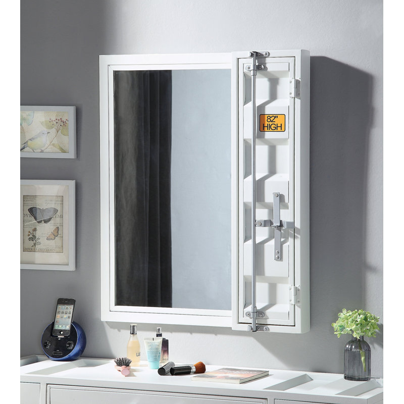 Miroir de salle de bain Cargo, Blanc