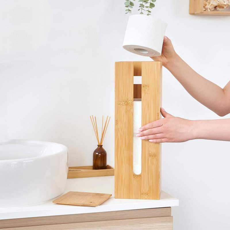 Bamboo Paper Towel Holder