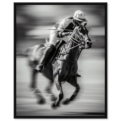 Streaking Steed BW Print by Oliver Gal