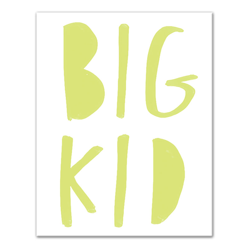 Art sur toile big enfant Benoit, H 14 po x l 11 po x P 1,25 po, Vert