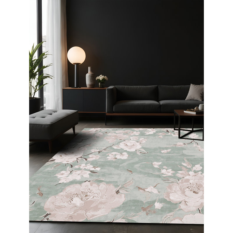 Tapis brun soyeux et moelleux, Carré 4 pi
