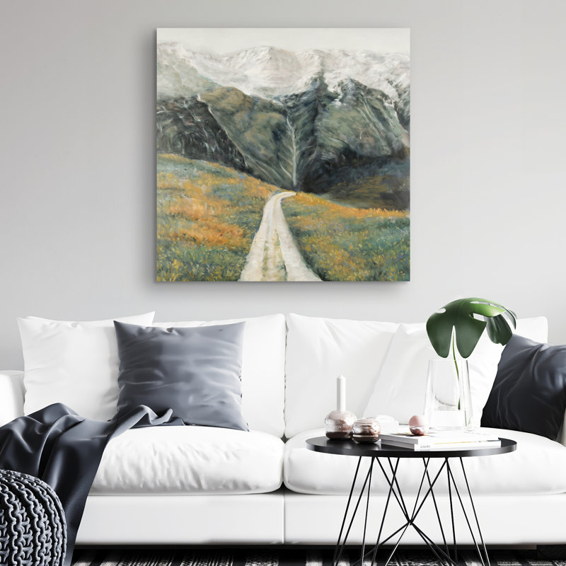 Mountainous landscape - 32"x32" art on canvas