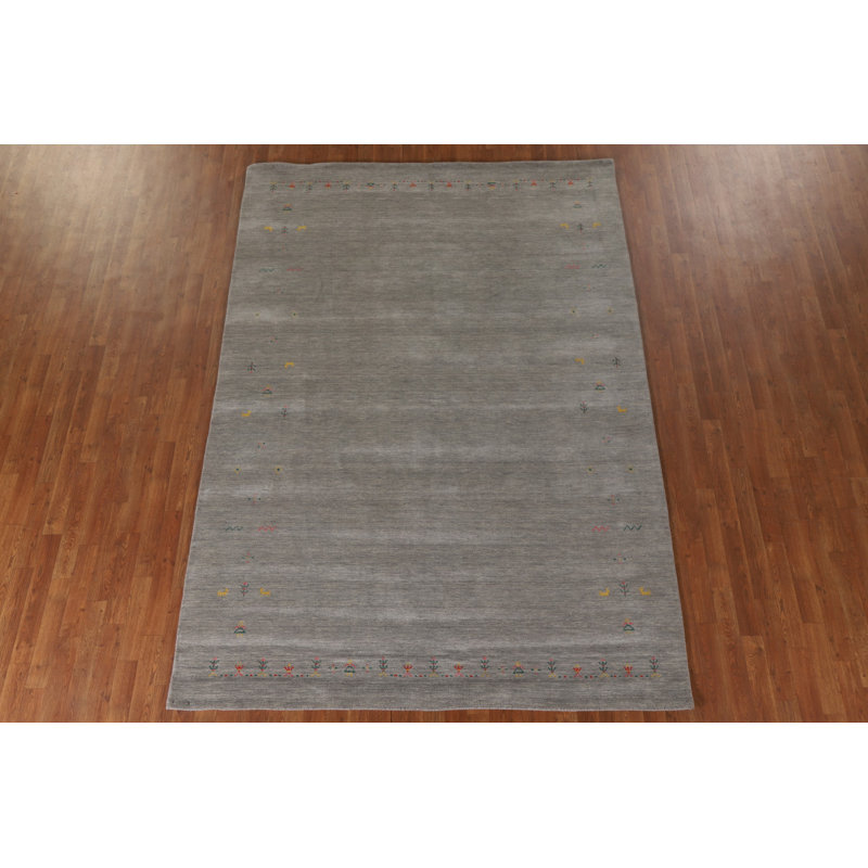Tapis gris Gabbeh 7 x 7