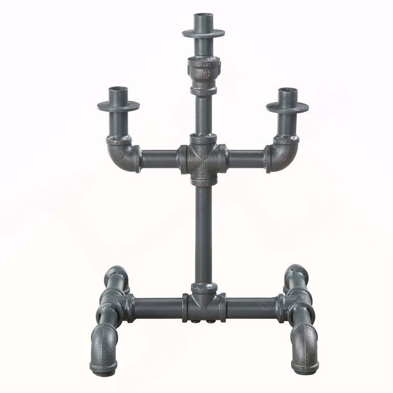 Porte-bougie gris sable
