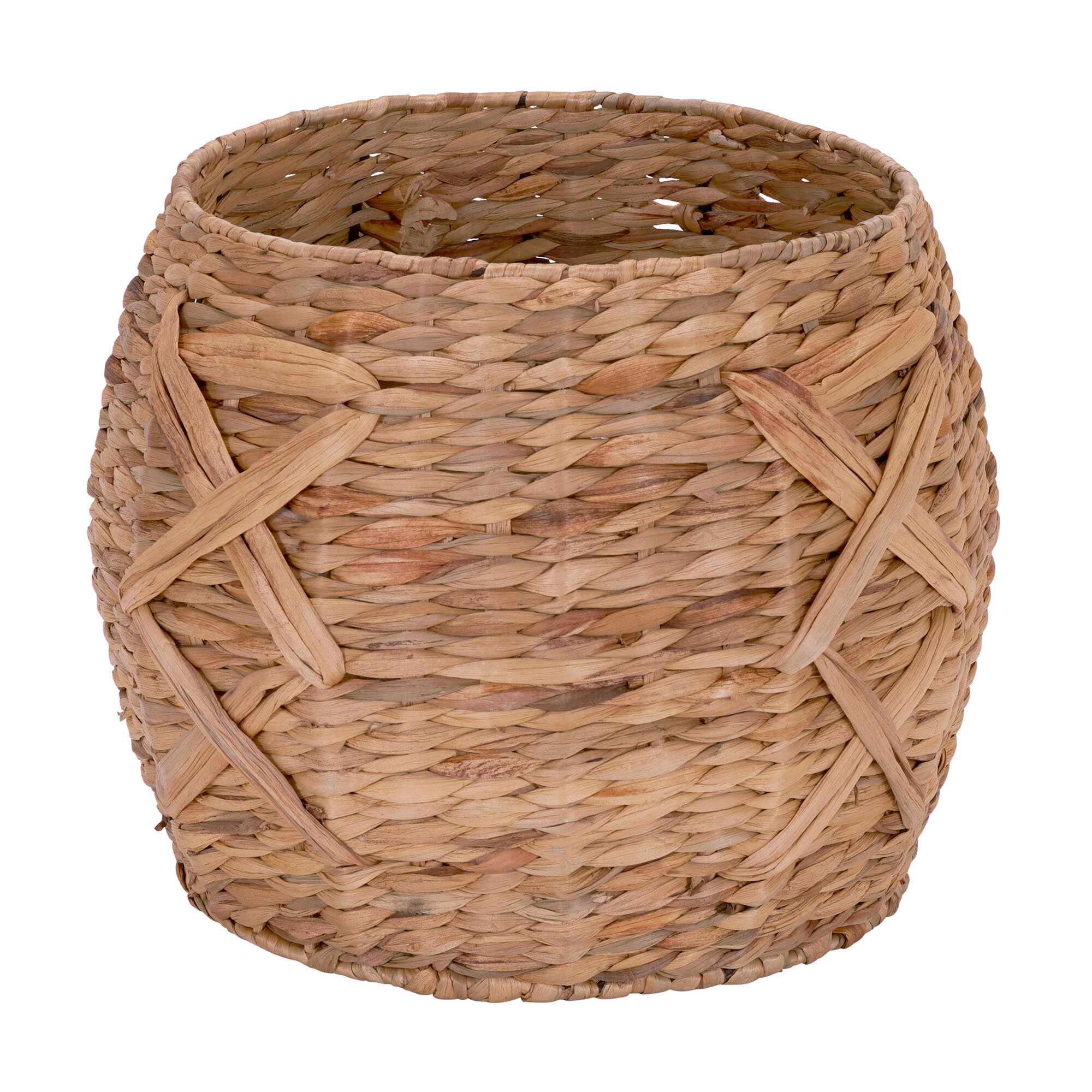 Household Essentials Water Hyacinth Round Wicker Basket & Reviews | Wayfair