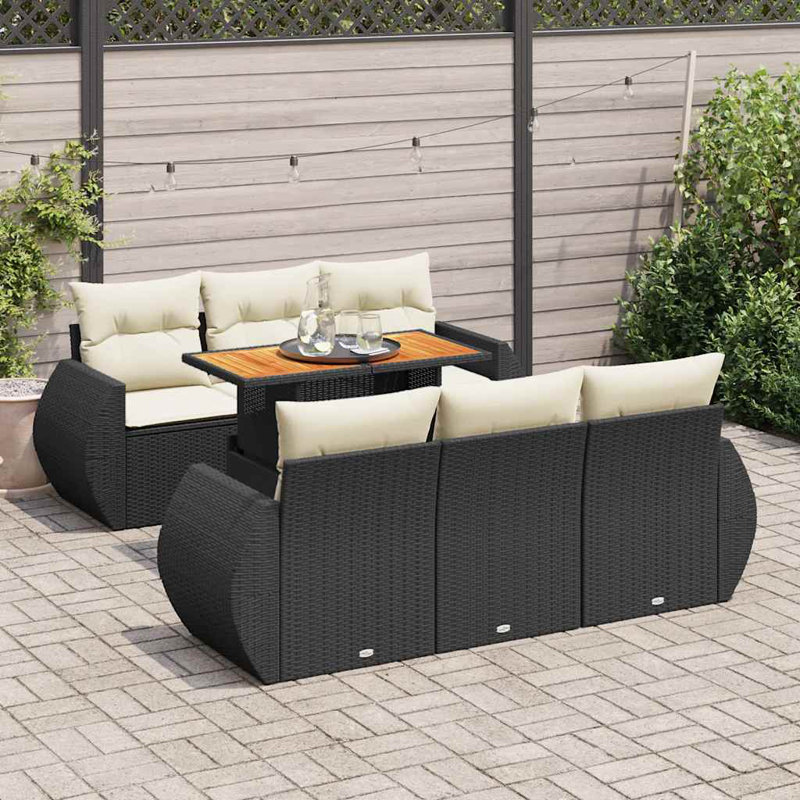 Vidaxl Garden Sofa Set Black