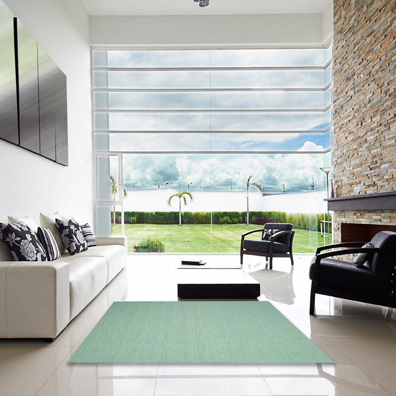 Tapis contemporain sauge, Carré 4 pi