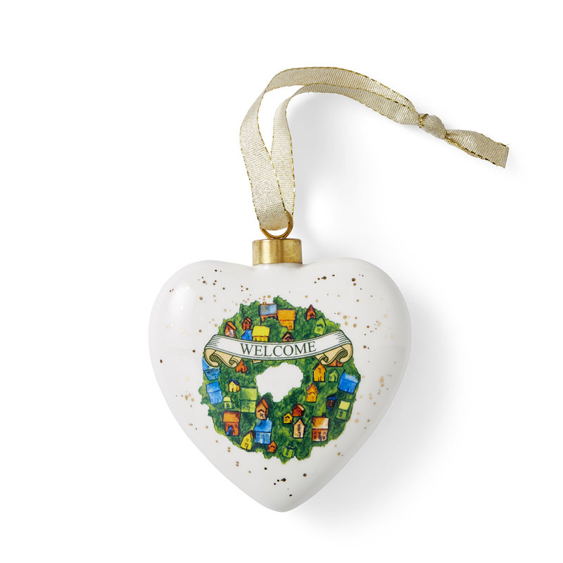 Heart Ornament with Wreath
