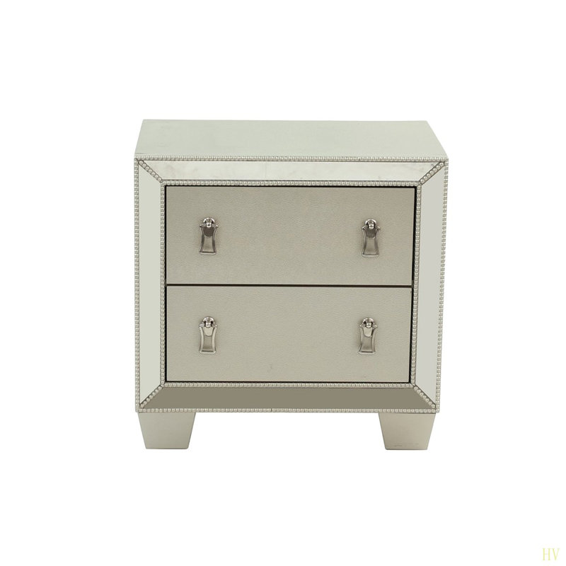 Contemporary 2 Drawers Nightstand