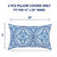 Ensemble de 2 housses de coussin lombaire intérieur / extérieur 12 po x 28 po hydrofuges et résistantes à la décoloration