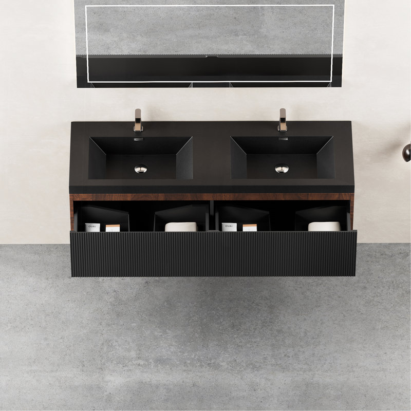 Ensemble de meuble-lavabo mural 60 po avec lavabo 60 po, 59"