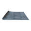 Tapis bleu à motif géométrique-155810137