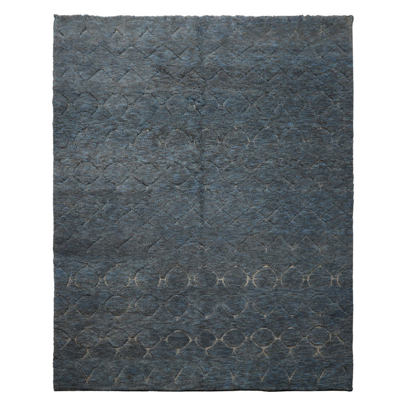 Tapis moderne et contemporain en laine noué à la main 8 x 10 po