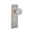 Clear Crystal Interior Mortise Door Knob with Mission Long Plate-132056094