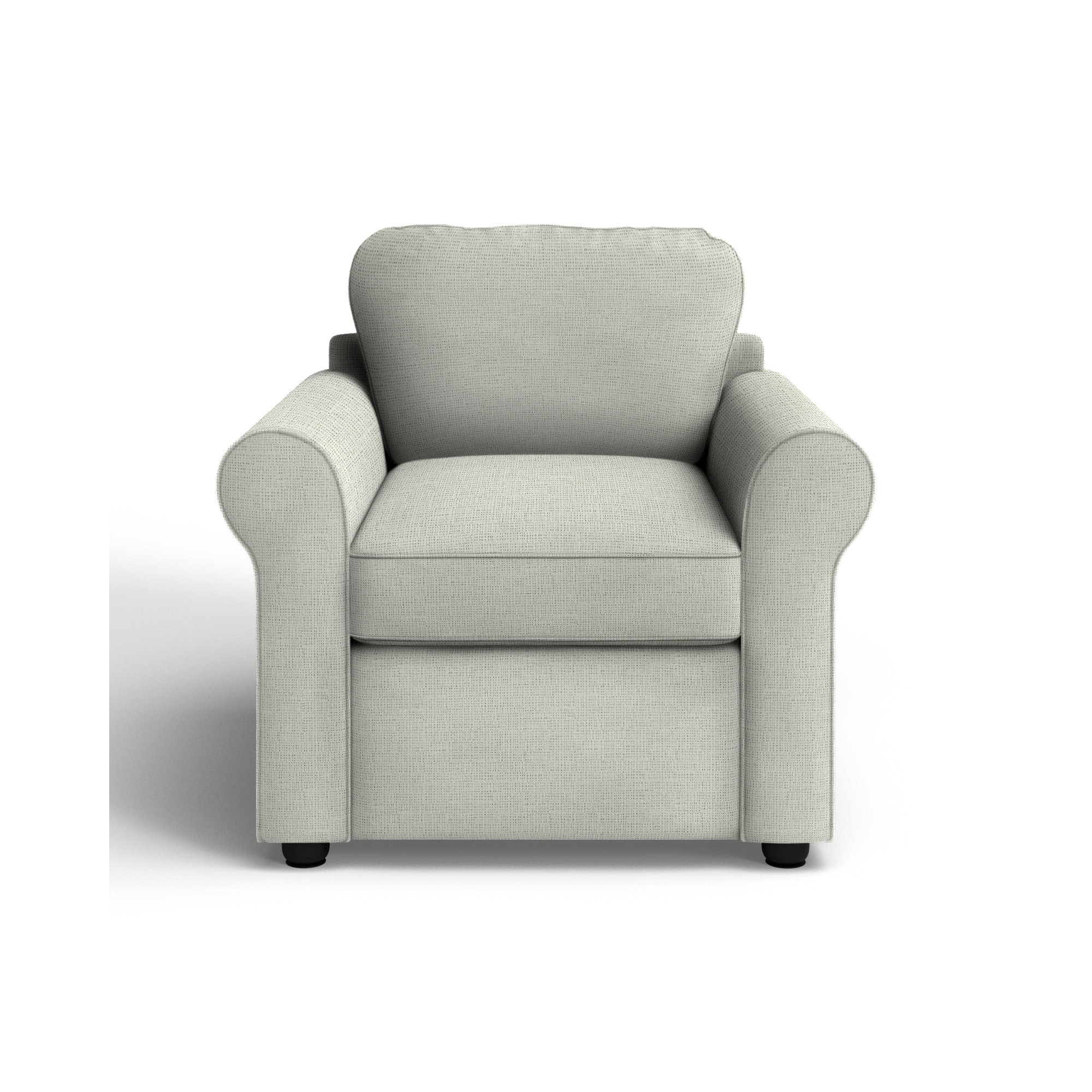 Warrington Upholstered Armchair, Drusky Snow Sustain® Basketweave