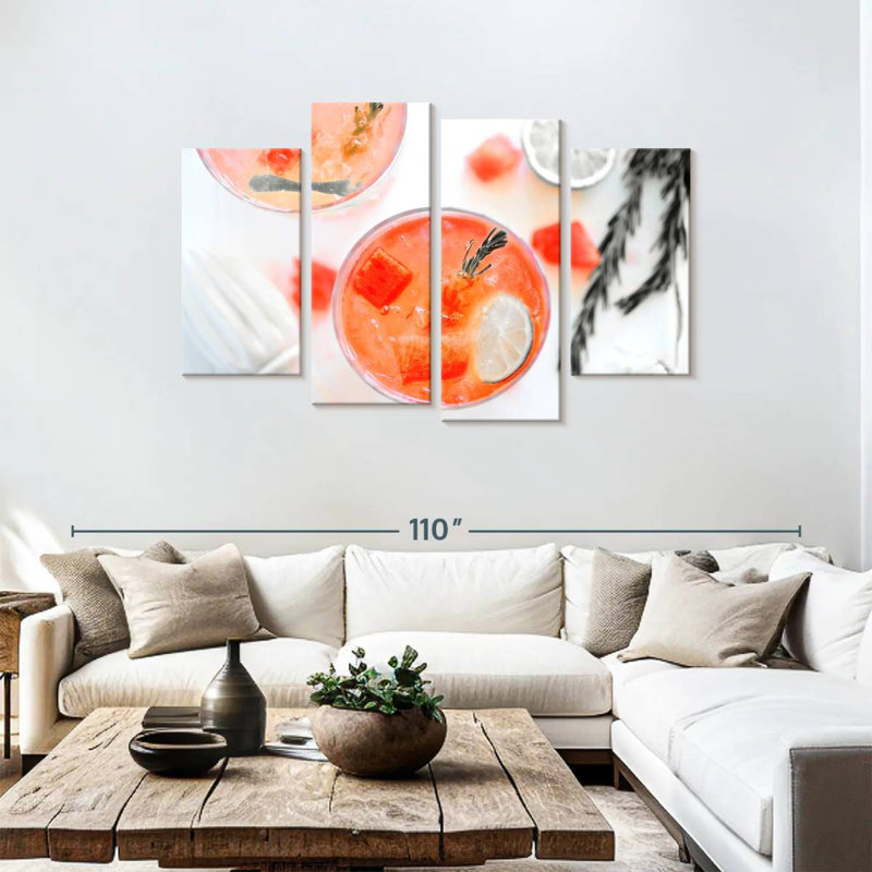 Yarlin Pop Melon d'eau cocktail, H 48 po x l 75 po