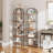 Wooden Bookshelf Storage Rack With Metal Frame