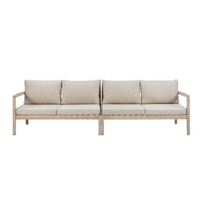 Amina 54'' Acacia Outdoor Loveseat